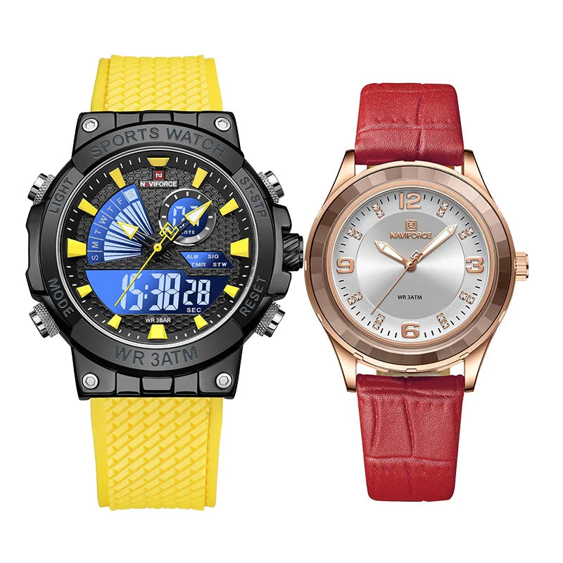 Lover’s Watches for Men and Women Fashion Digital Wristwatch Waterproof Clock Couple Watch Gifts Set for Sale