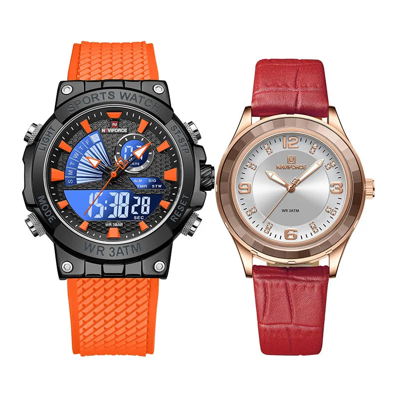 Lover’s Watches for Men and Women Fashion Digital Wristwatch Waterproof Clock Couple Watch Gifts Set for Sale