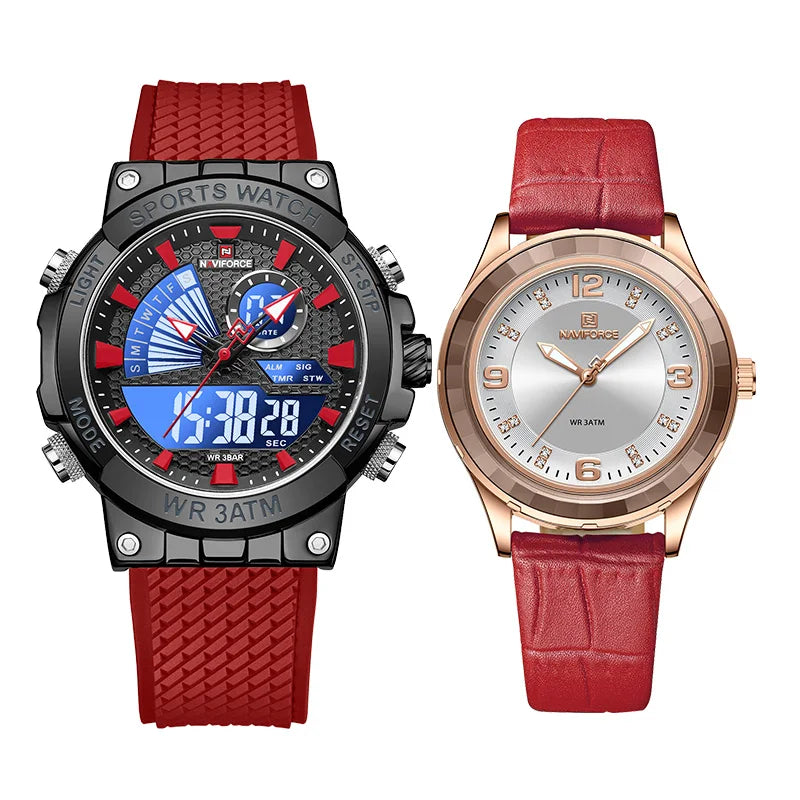 Lover’s Watches for Men and Women Fashion Digital Wristwatch Waterproof Clock Couple Watch Gifts Set for Sale