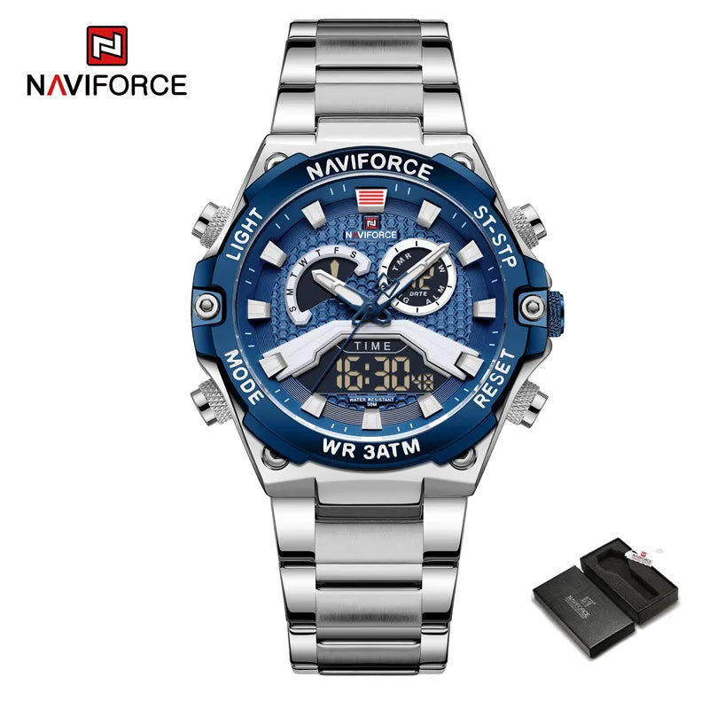 Men's Watches Luxury Quartz Fashion Sport Stainless Steel Strap Wrist Watch Waterproof Watch Gift