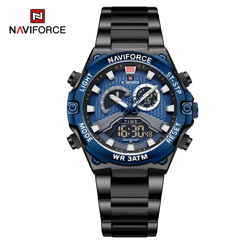 Men's Watches Luxury Quartz Fashion Sport Stainless Steel Strap Wrist Watch Waterproof Watch Gift