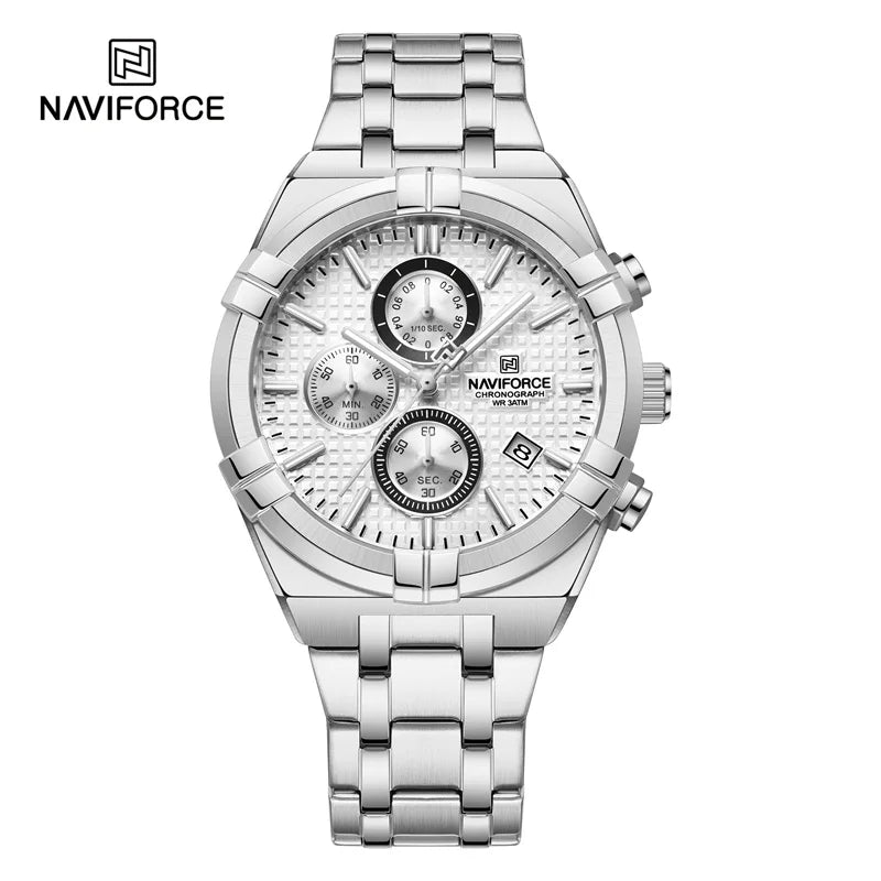 Original Men's Watches Waterproof Classics Quartz Wristwatches Stainless Steel Luminous Chronograph Watch