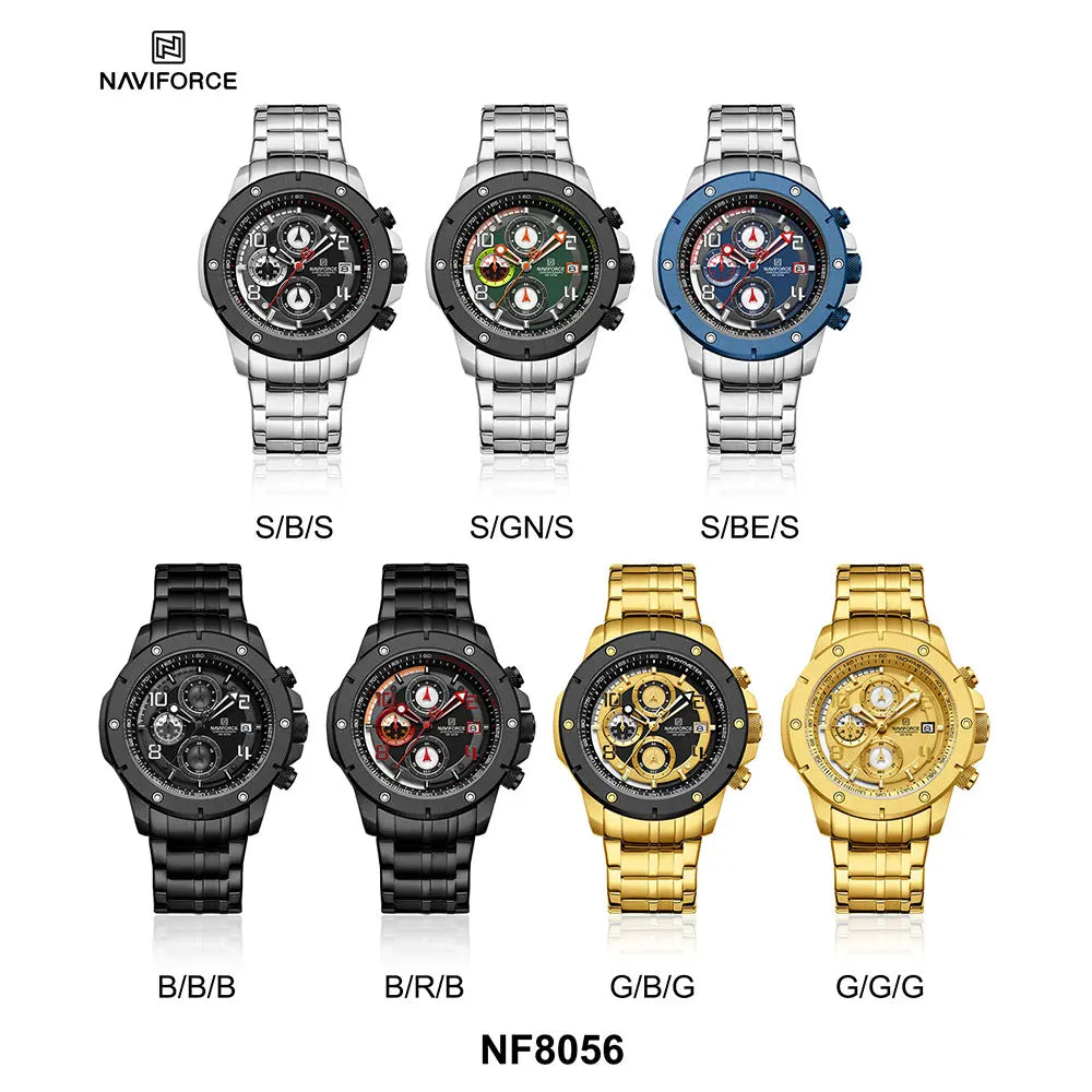 Quartz Watch Business Wristwatch Steel Casual Chronograph Watch Fashion Luxury Waterproof