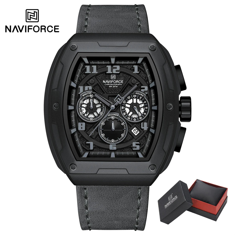 Sport Chronograph Wristwatch Men Leather Strap Quartz Watches Man Business Watch Waterproof Wrist watches