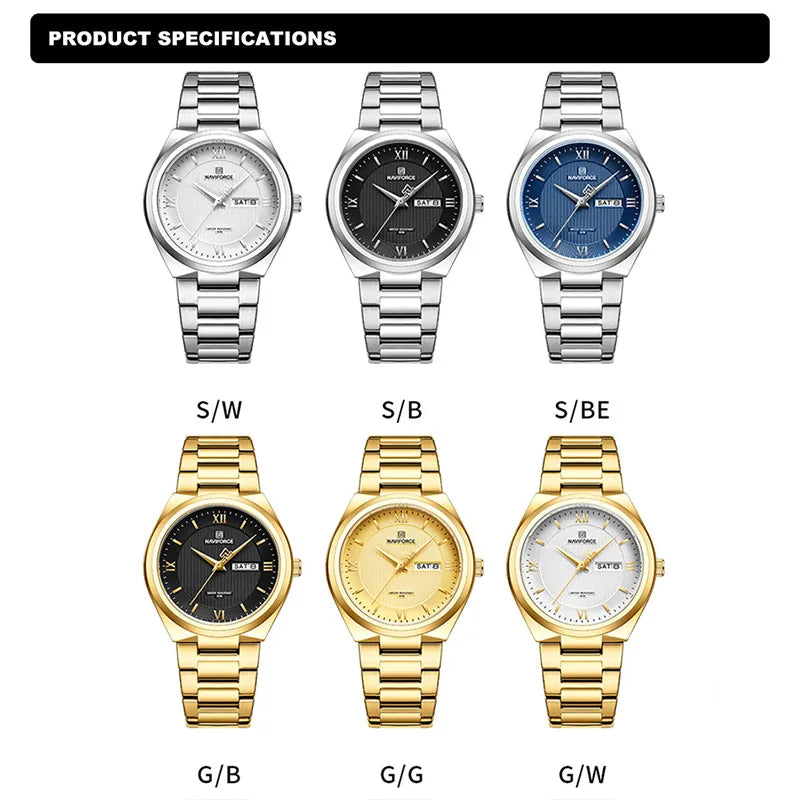 Luxury Men's Watches Business Quartz Stainless Steel Strap Waterproof Date Male Wristwatch