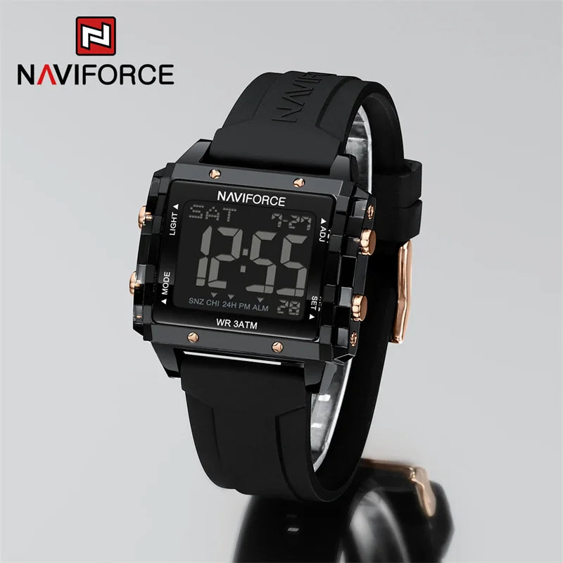 Watch For Women Digital Fashion Casual Waterproof Silicone Strap Women Lcd Date Sport Wristwatches