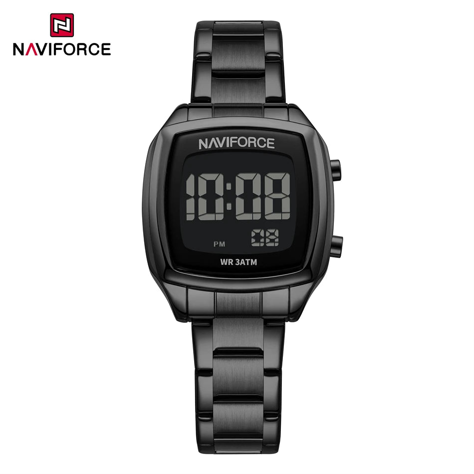 Women's Digital Display Watches Stainless Steel Women Fashion Digital Clock Casual Ladies Electronic Watch