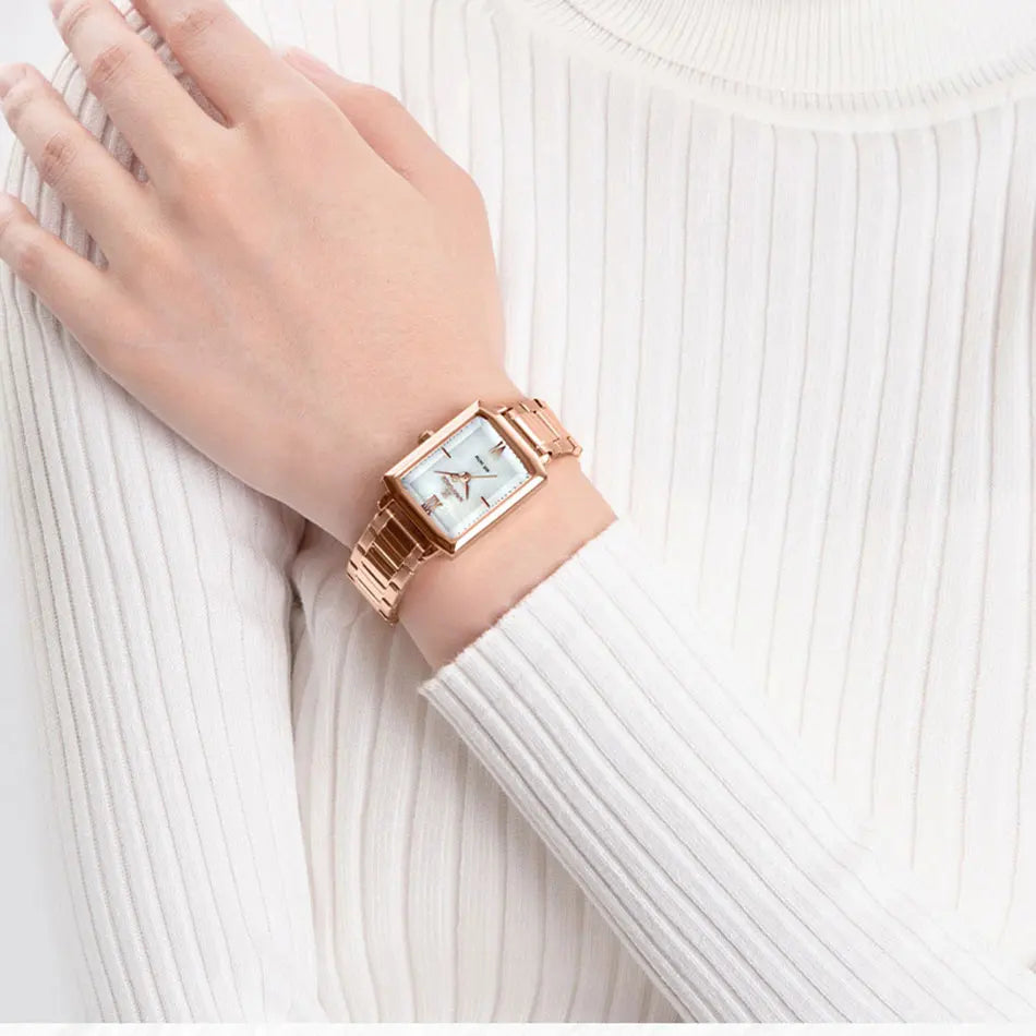 Women's Wrist Watches Women Quartz Watches Clock Stainless Steel Casual Wristwatch