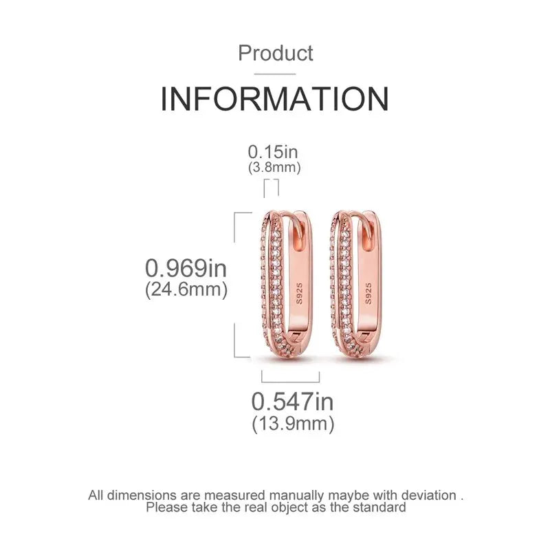 Silver Heart Hoop Earrings Inlaid Zircon CZ Infinity Love Golden Earrings For Women Wedding Gift Luxury Jewelry