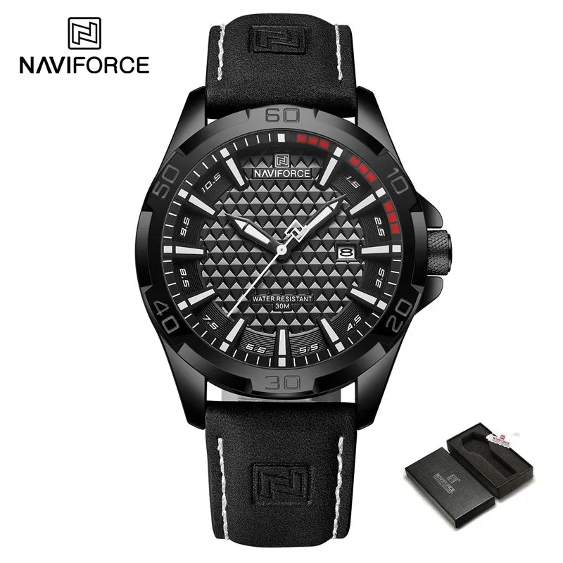 Men Watches Leather Strap Male Waterproof Military Wristwatch Quartz Date Watch