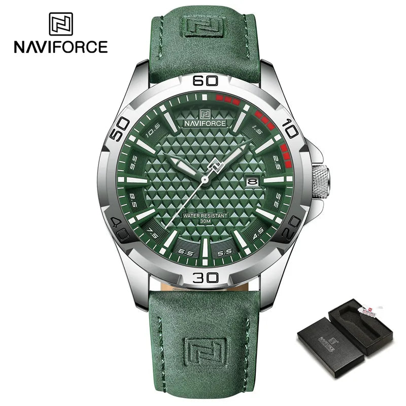 Men Watches Leather Strap Male Waterproof Military Wristwatch Quartz Date Watch