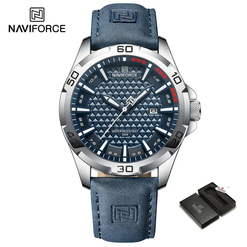 Men Watches Leather Strap Male Waterproof Military Wristwatch Quartz Date Watch