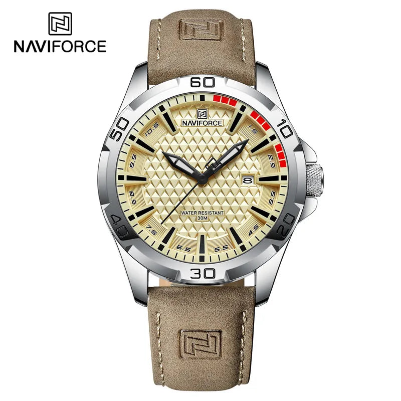 Men Watches Leather Strap Male Waterproof Military Wristwatch Quartz Date Watch