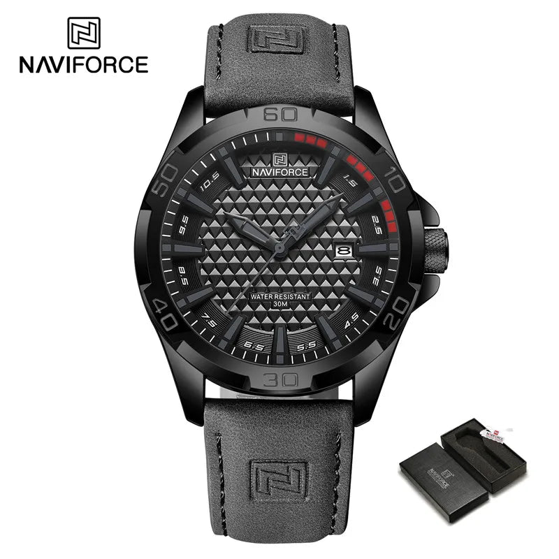 Men Watches Leather Strap Male Waterproof Military Wristwatch Quartz Date Watch