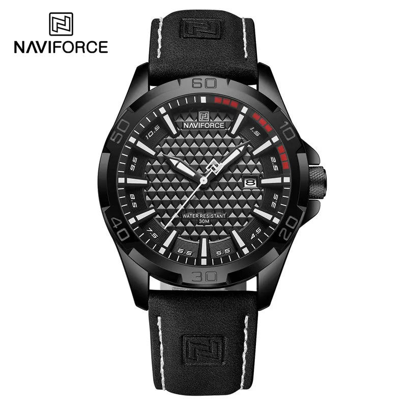 Men Watches Leather Strap Male Waterproof Military Wristwatch Quartz Date Watch