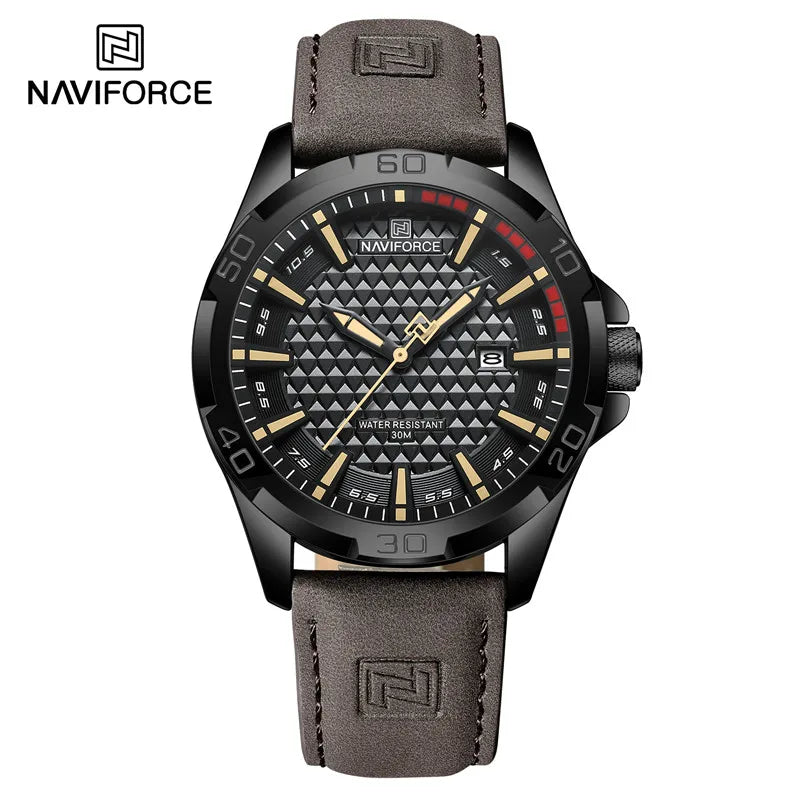 Men Watches Leather Strap Male Waterproof Military Wristwatch Quartz Date Watch