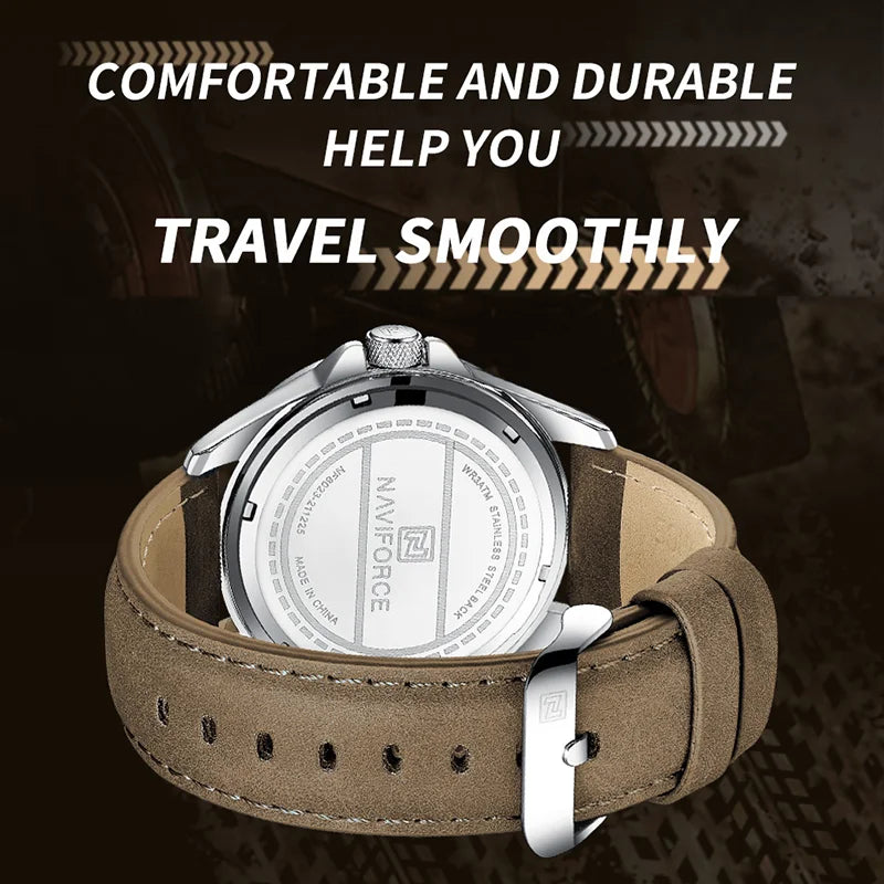 Men Watches Leather Strap Male Waterproof Military Wristwatch Quartz Date Watch