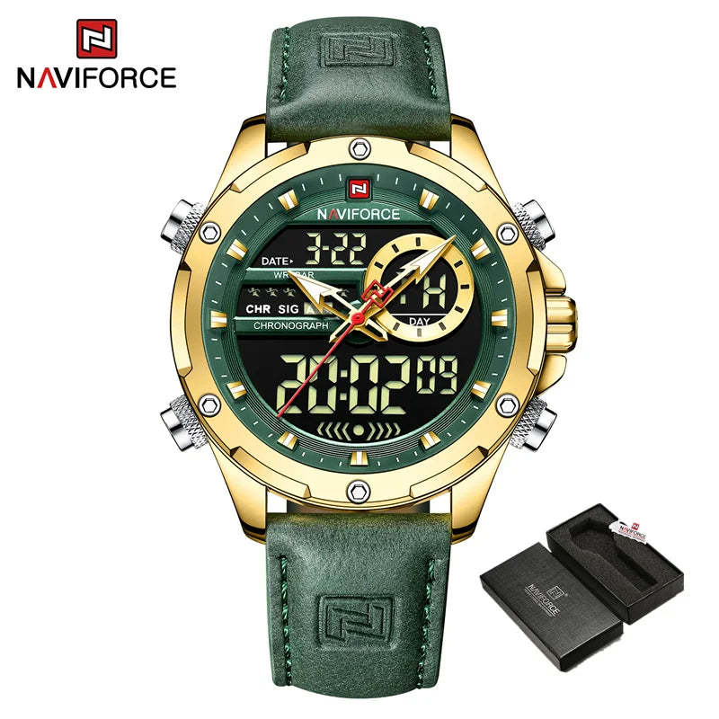 New Arrival Original Design Naviforce Watches Luxury Leather strap Casual Business Men's Clock Male Sport Waterproof Wristwatch