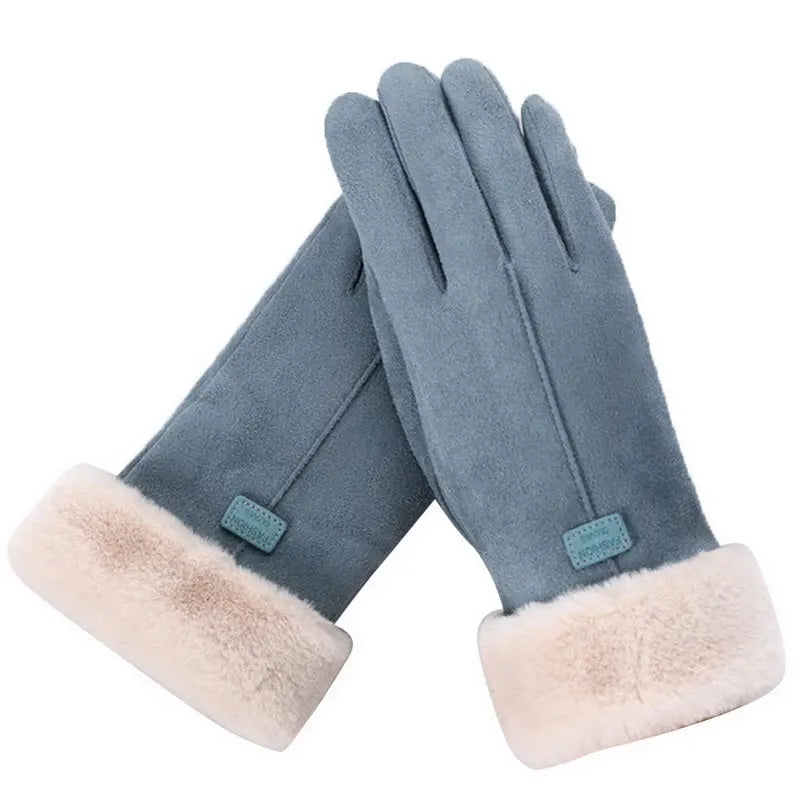 Fashionable Women’s Winter Mittens | Cute Furry Warm Gloves