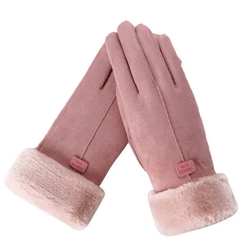 Fashionable Women’s Winter Mittens | Cute Furry Warm Gloves