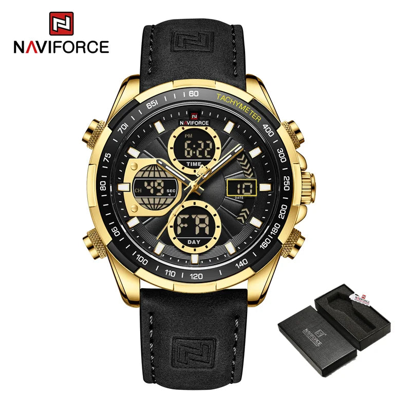 New NAVIFORCE Fashion Military Watches for Men Chronograph Watch Waterproof Quartz WristWatch  Gift