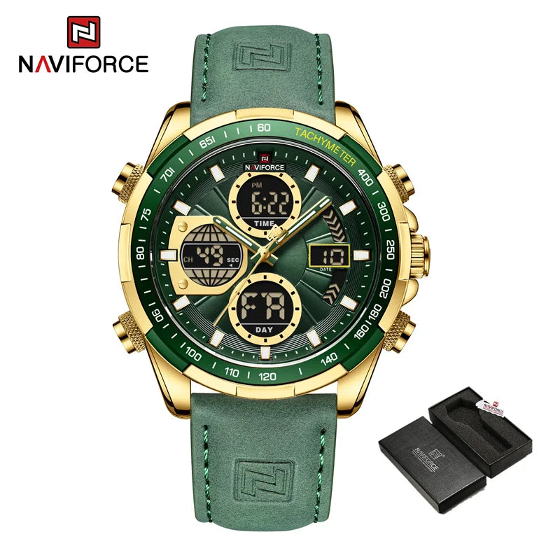 New NAVIFORCE Fashion Military Watches for Men Chronograph Watch Waterproof Quartz WristWatch  Gift