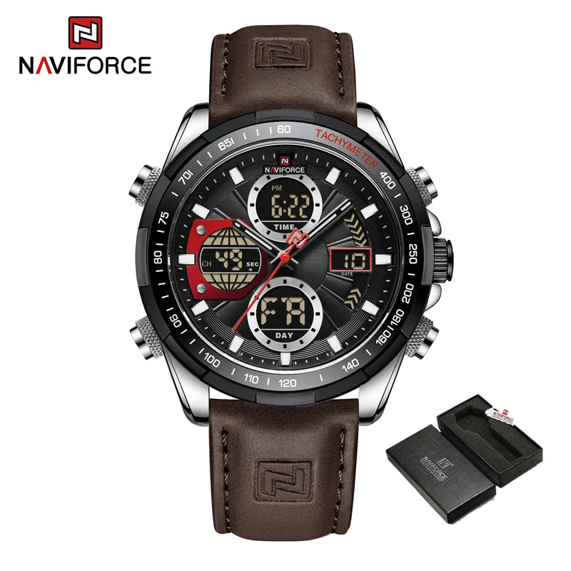 New NAVIFORCE Fashion Military Watches for Men Chronograph Watch Waterproof Quartz WristWatch  Gift