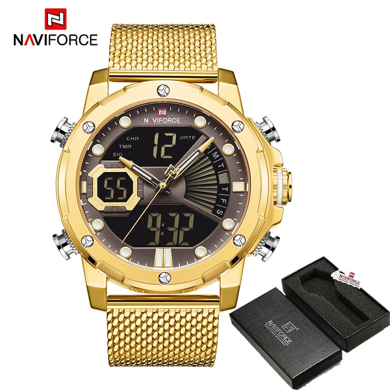 New Watches Quartz Men's Watch Waterproof Big Sport Wristwatches Stainless Steel Date