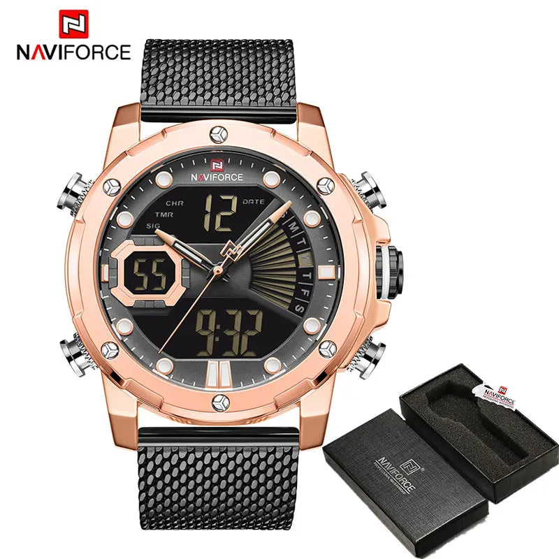 New Watches Quartz Men's Watch Waterproof Big Sport Wristwatches Stainless Steel Date