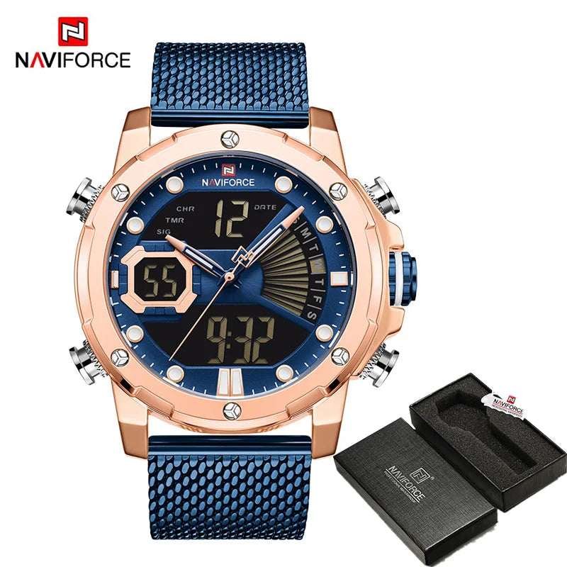 New Watches Quartz Men's Watch Waterproof Big Sport Wristwatches Stainless Steel Date