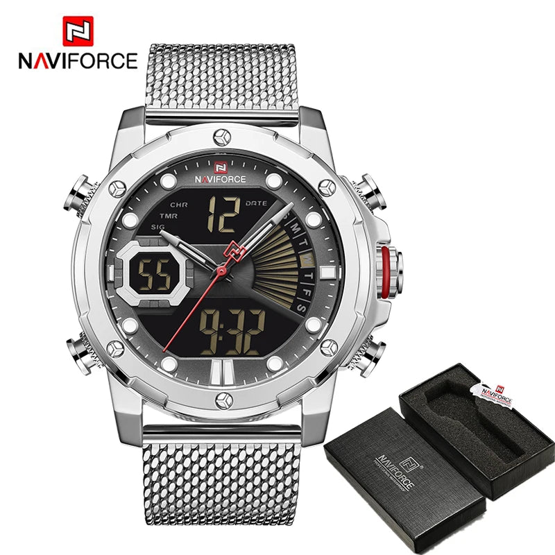 New Watches Quartz Men's Watch Waterproof Big Sport Wristwatches Stainless Steel Date