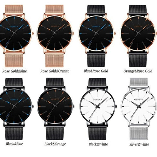 Mesh Strap Men's Quartz Analogue Watch – New Fashion, Stylish and Modern Design