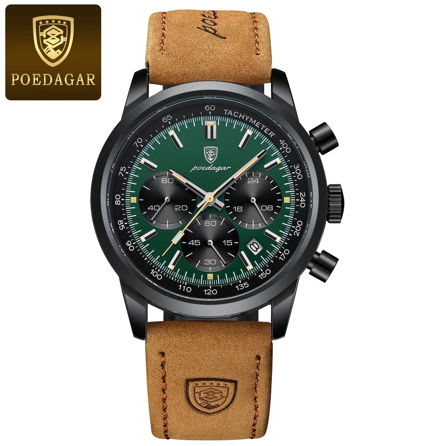 POEDAGAR Luxury Men Watch Waterproof Luminous Chronograph Date Stainless Steel Watch for Men Quartz Military Men's Watches Reloj