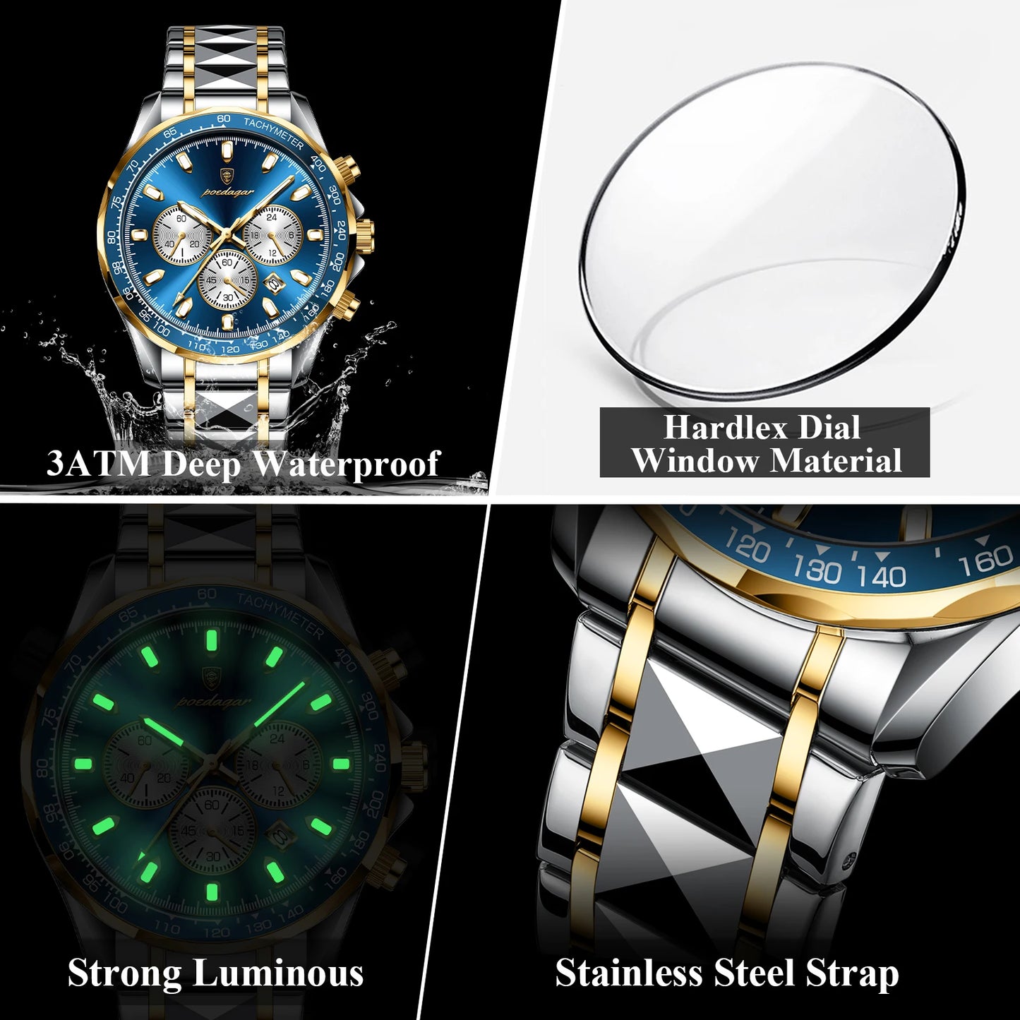 New Fashion Men Stainless Steel Watch