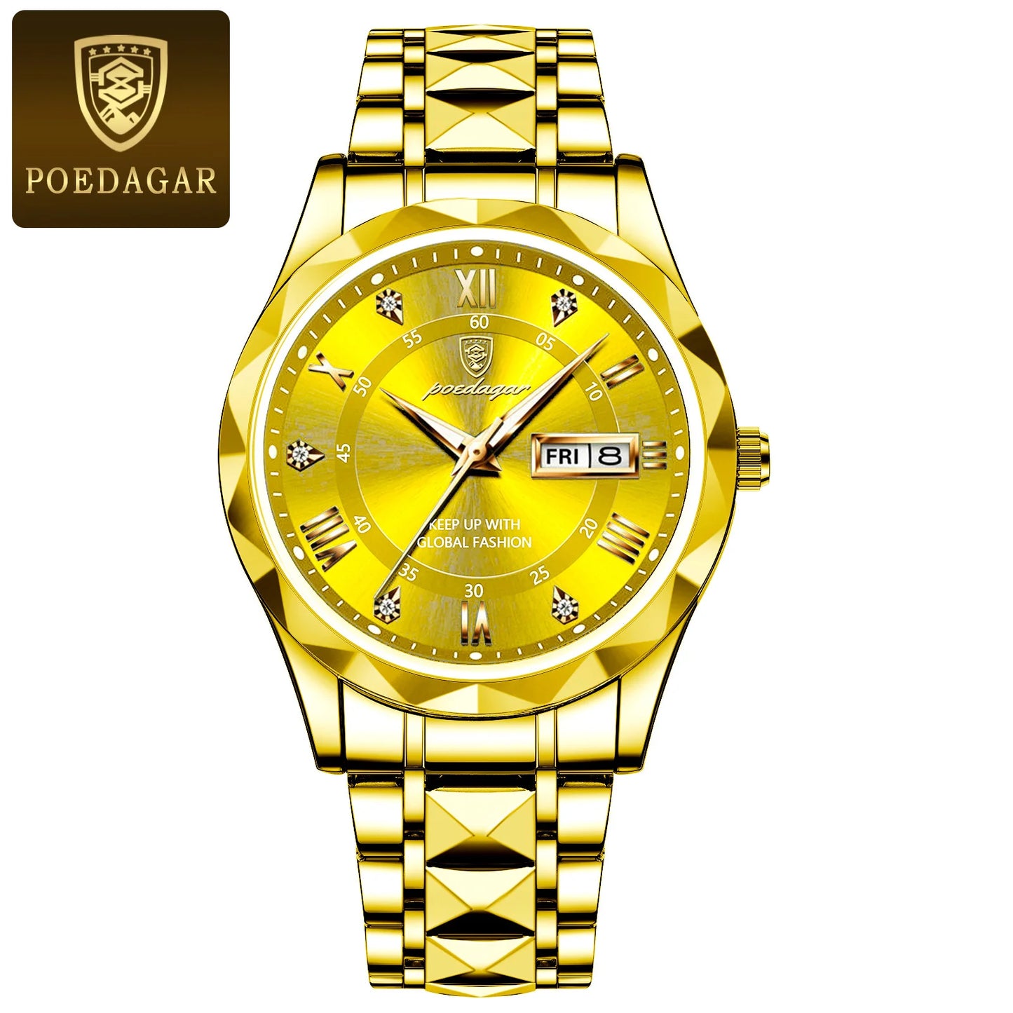 POEDAGAR Man Wristwatch Waterproof  Watch