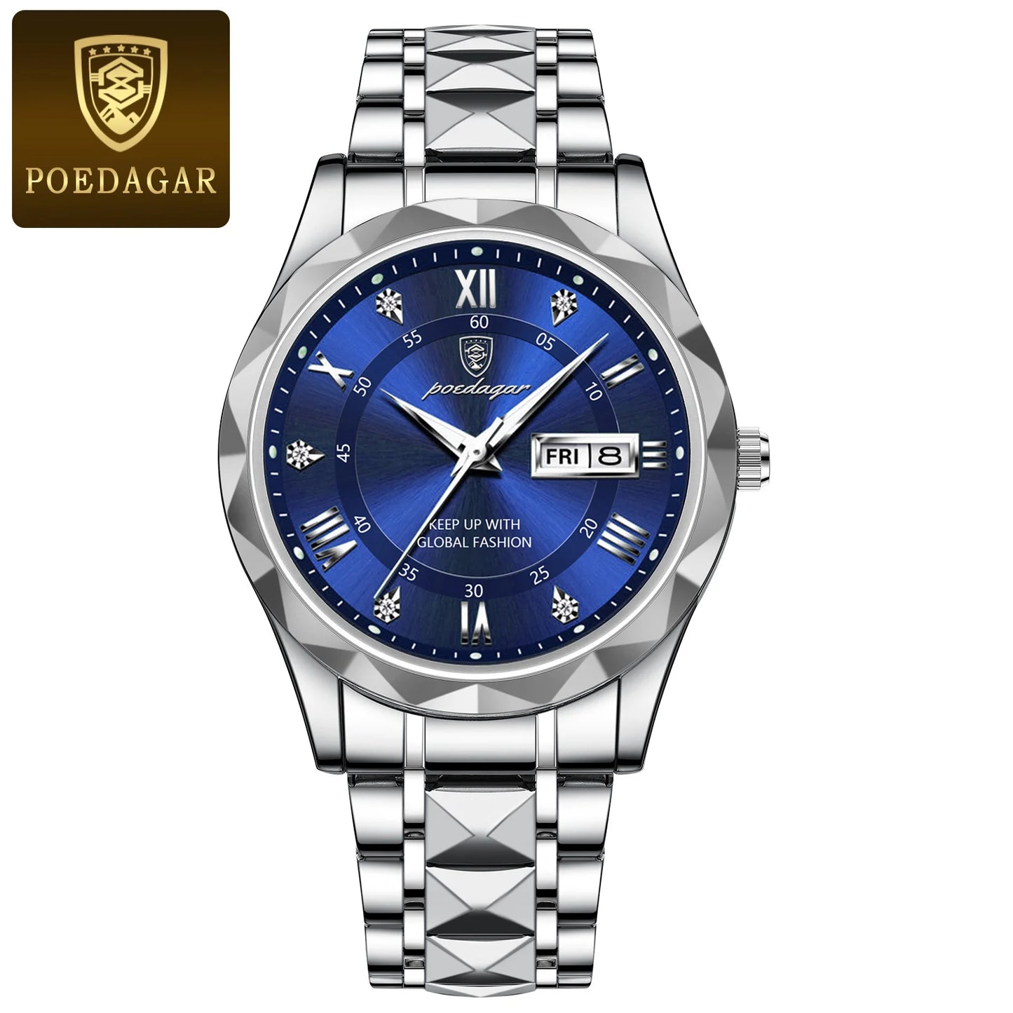 POEDAGAR Man Wristwatch Waterproof  Watch