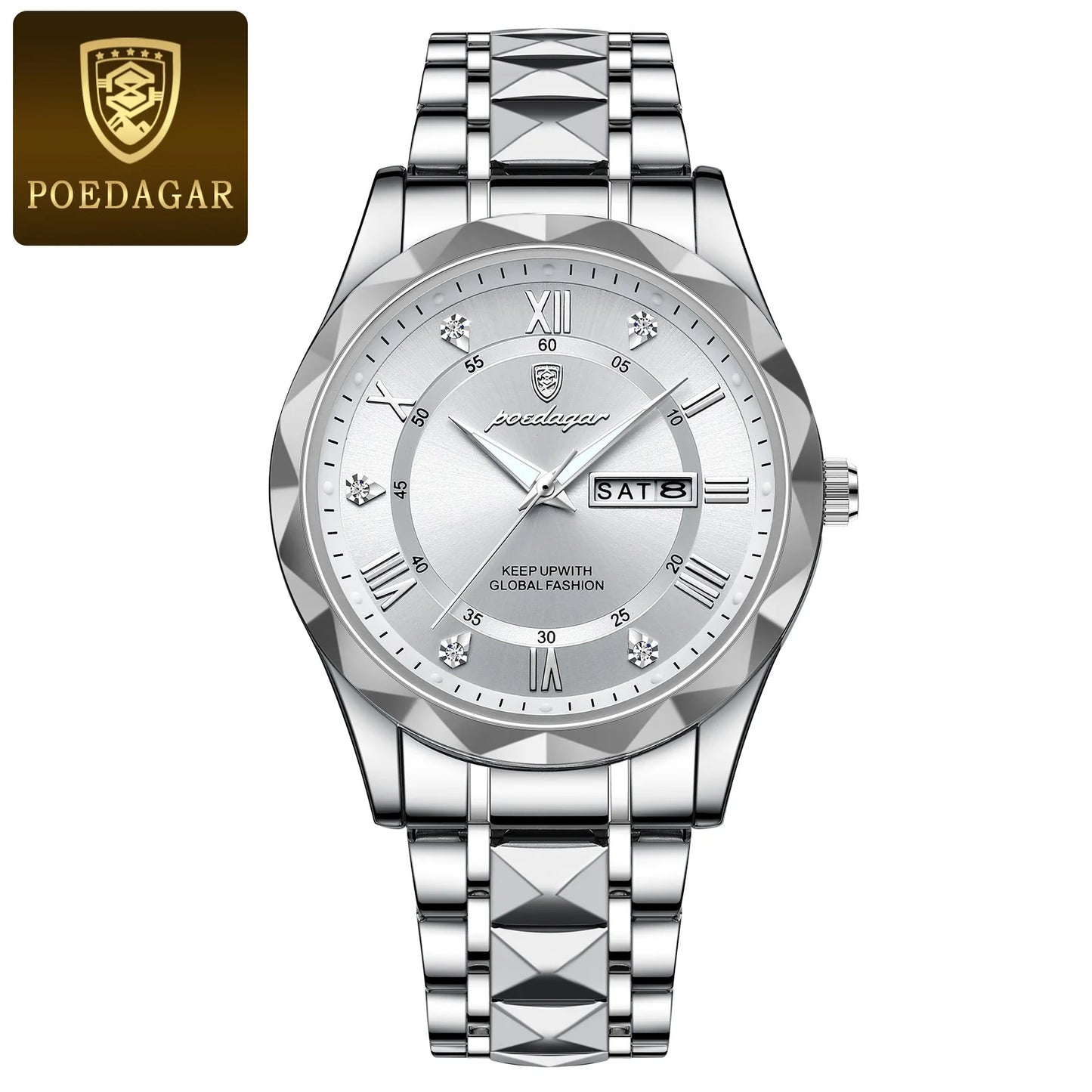 POEDAGAR Man Wristwatch Waterproof  Watch