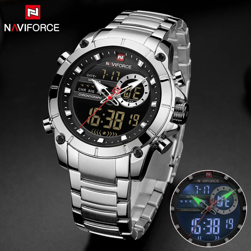 Men Watches Fashion Quartz Watch Men's Military Chronograph Sports Wristwatch Watch