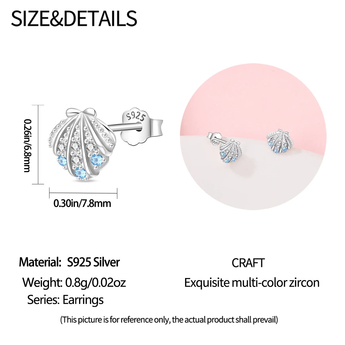 Silver Ocean Series Heart-shaped Inlaid Zircon Earrings For Women Original Fashion Party Gift fine Jewelry