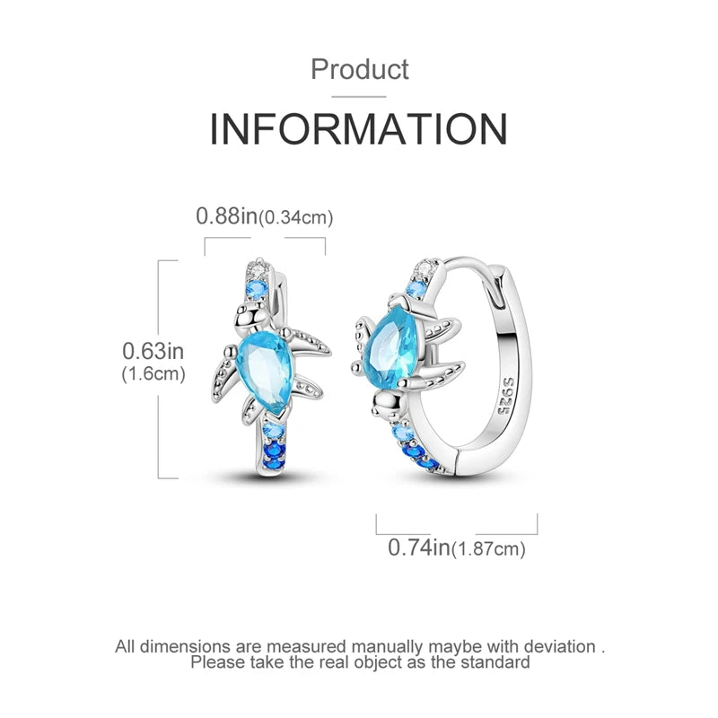 Silver Animal Series Hoop Earrings Inlaid Zircon For Women Fashion Engagement Party Simple Fine Jewelry Gifts