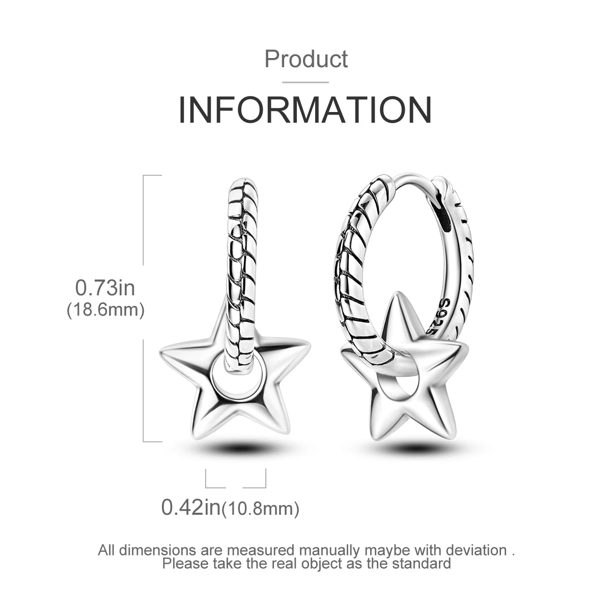 Ear Loops Star Sun Earrings Pendant Simple Jewelry For Women Girls Party Gifts