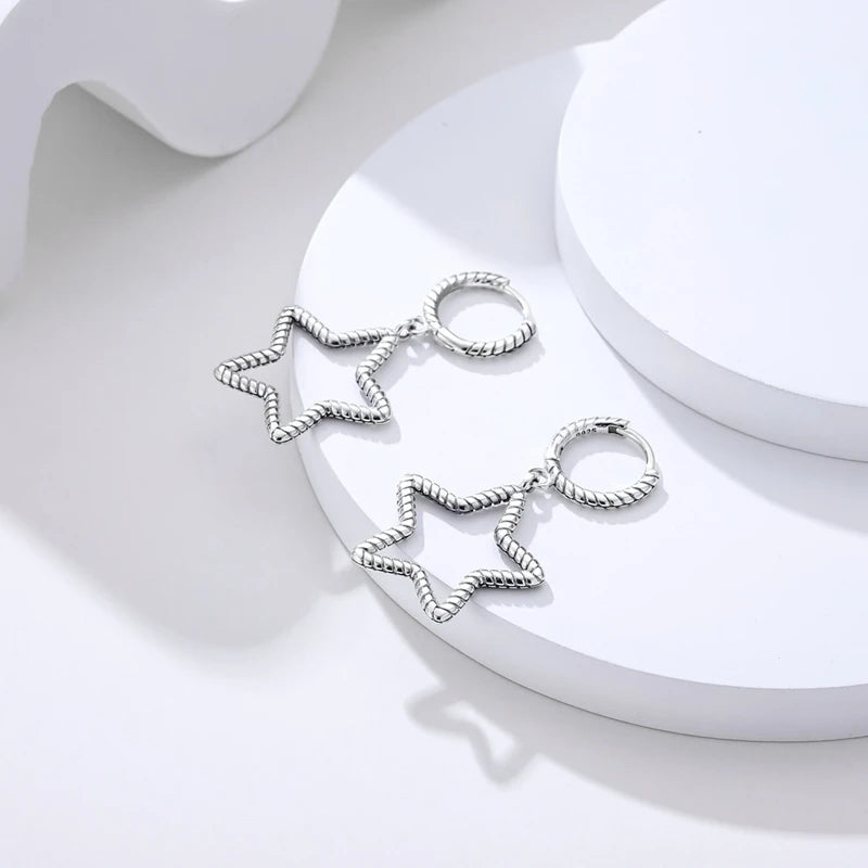 Ear Loops Star Sun Earrings Pendant Simple Jewelry For Women Girls Party Gifts