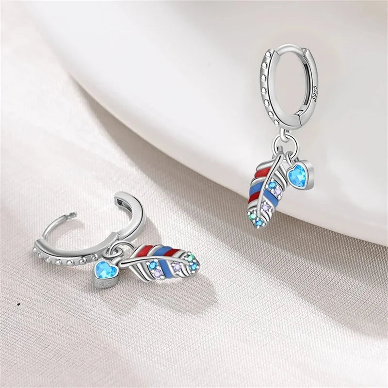 Silver Chameleon Dragonfly Butterfly Earrings Golden Koi Ladybug Earrings For Women Fashion S925 Party Jewelry