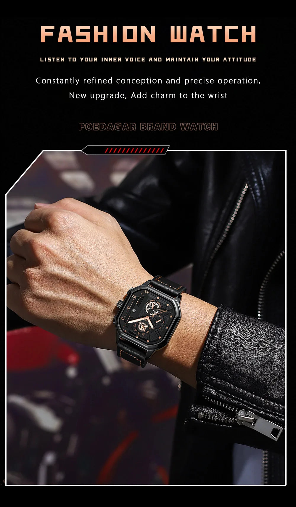 POEDAGAR Fashion Quartz Men Watches Top Brand Waterproof Luminous Chronograph Sports Watch Relogio Masculino reloj High Quality