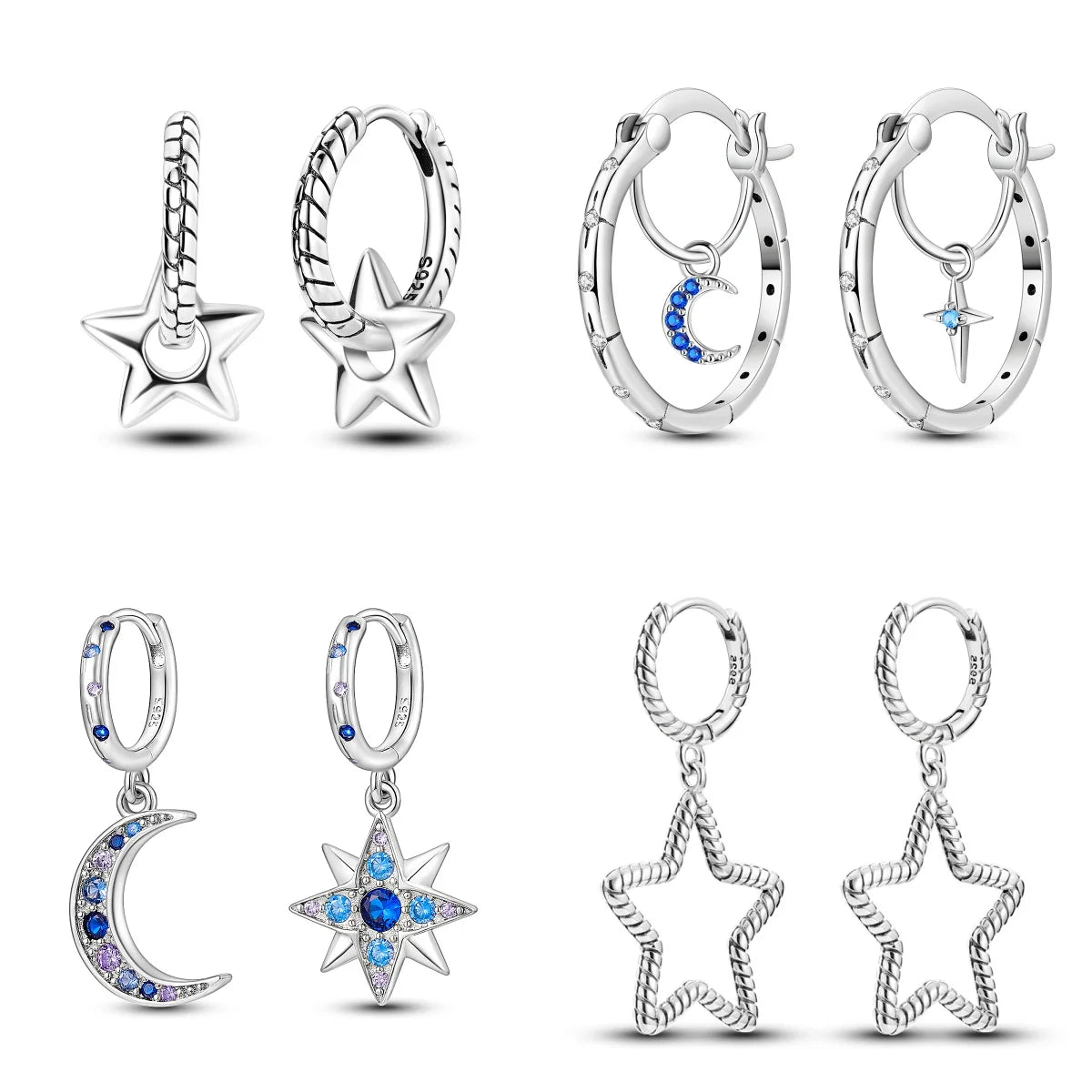 Ear Loops Star Sun Earrings Pendant Simple Jewelry For Women Girls Party Gifts