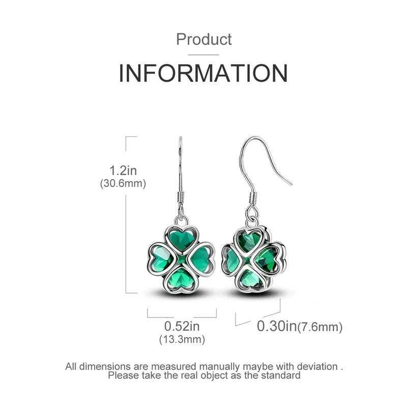 Silver Hope Rainbow Flower Earrings For Women Sparkling Colored Zircon Star Koi Earrings Fashion Party Jewelry