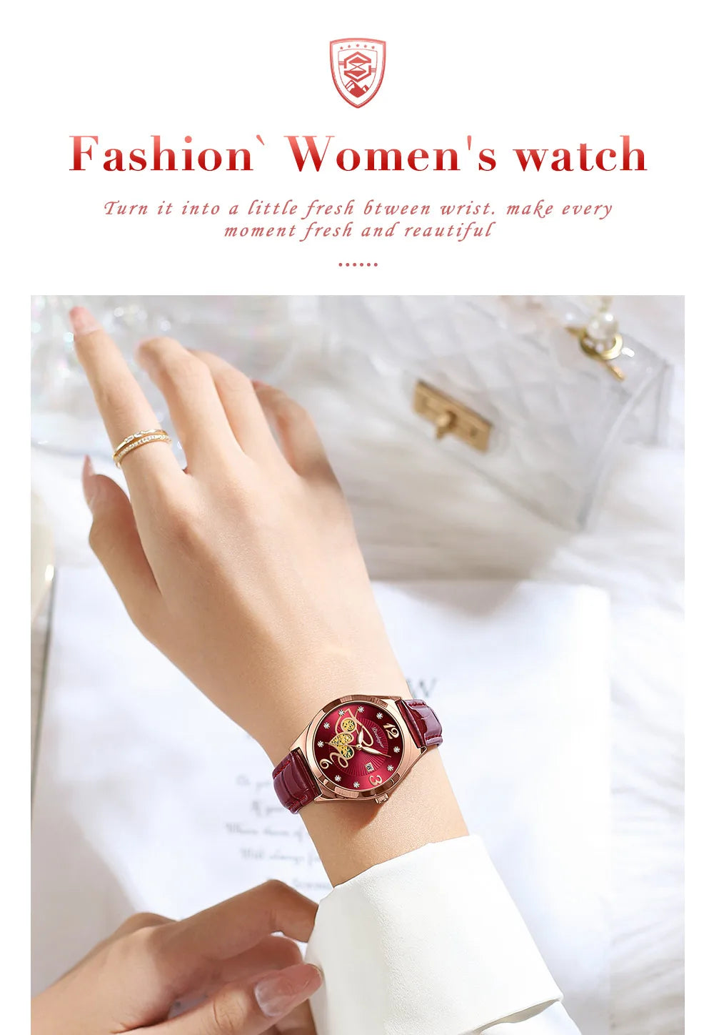 POEDAGAR Fashion Quartz Watch Female Luxury Elegant Casual Clock Waterproof Luminous Date Leather Women Watch Montre Femme gift