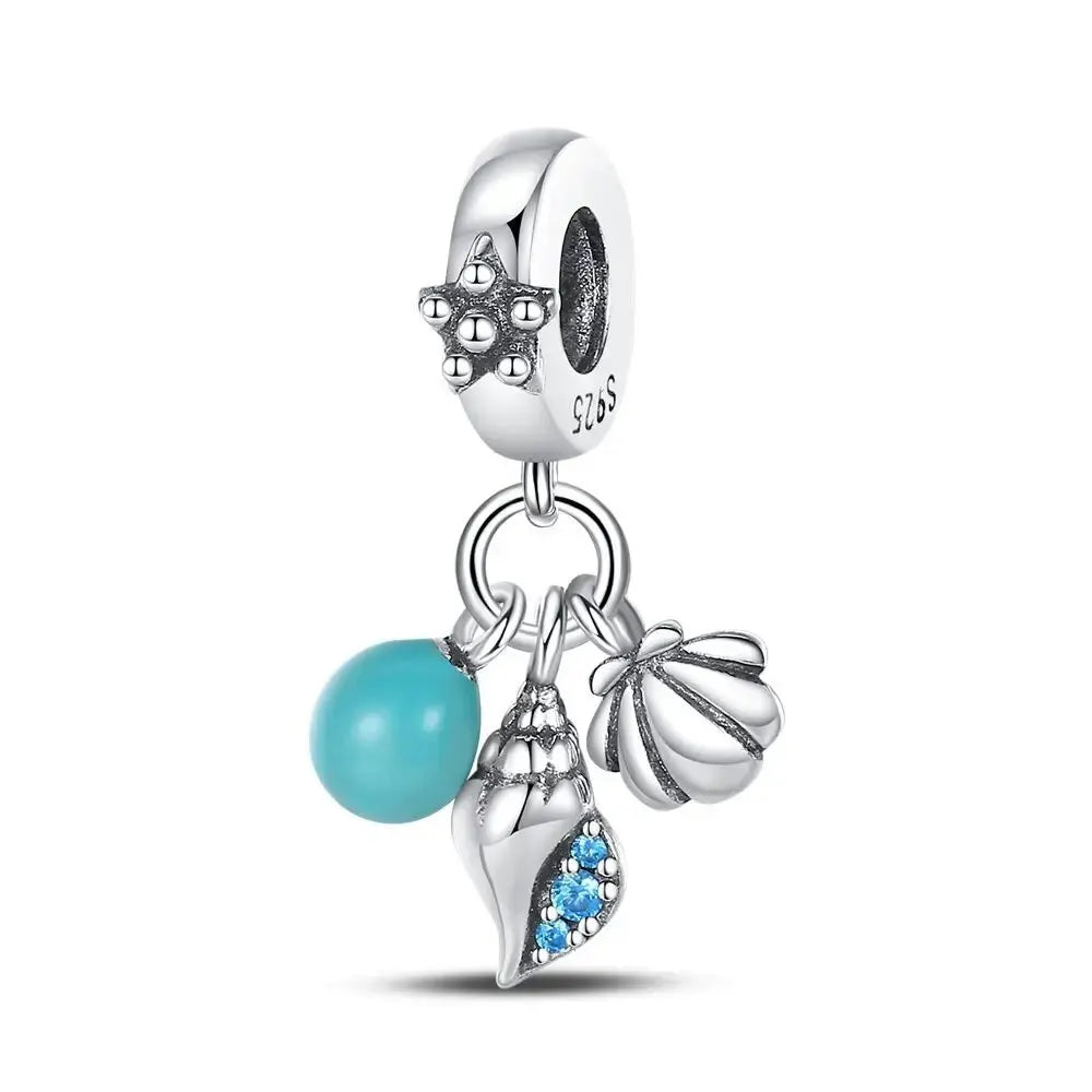 Silver Charm Butterflies Dragonflies Bees Owls Zircon Beads Fit DIY Charms Birthday Jewelry Gifts