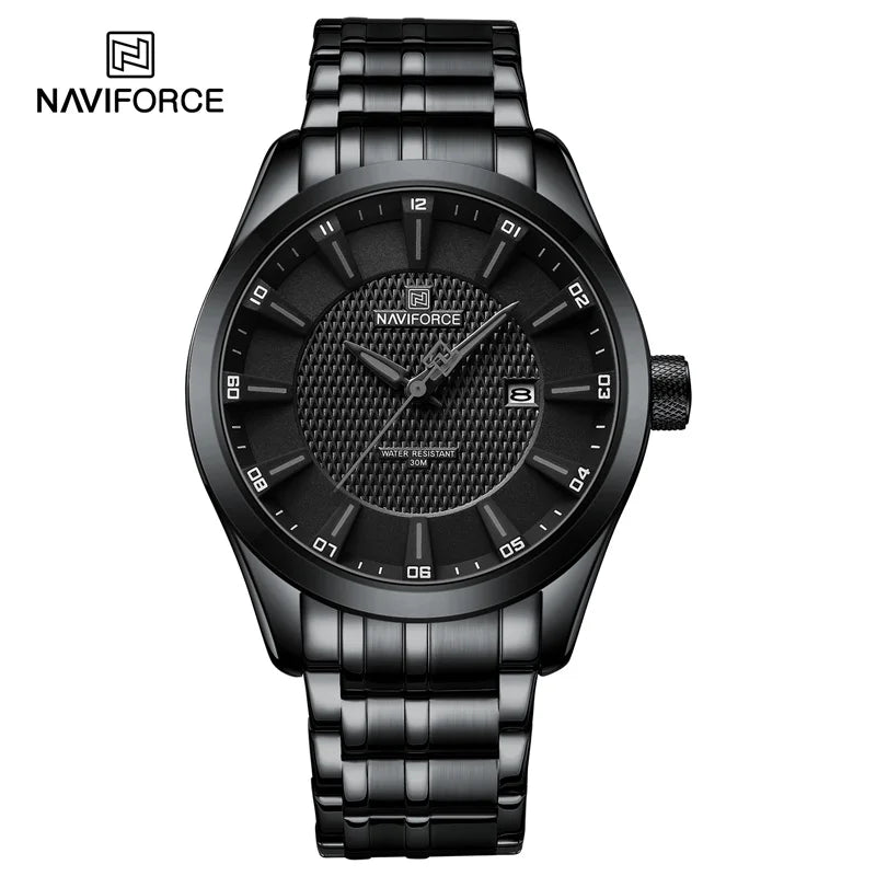 Men's Watch Waterproof Quartz Business Casual Wristwatches Stainless Steel Strap Date Watch