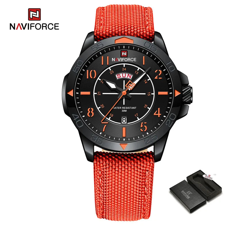 Men's Watches Waterproof Luxury Business Casual Nylon Strap Quartz Wristwatch Luminous